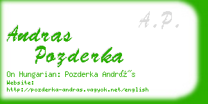 andras pozderka business card